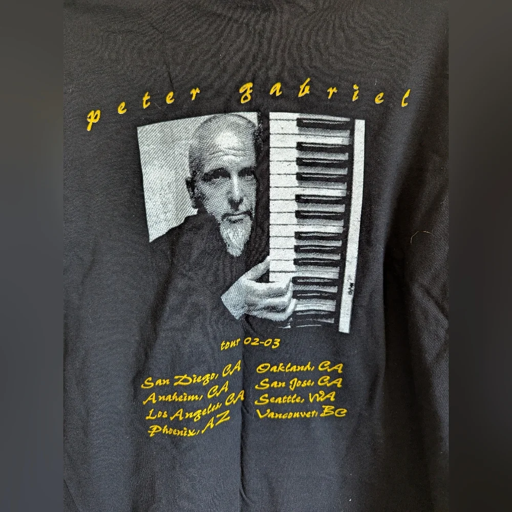Peter Gabriel Tour 02-03 Black Tee - Picture 3 of 4